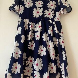 Floral Navy Blue Kids Dress size 5/6
